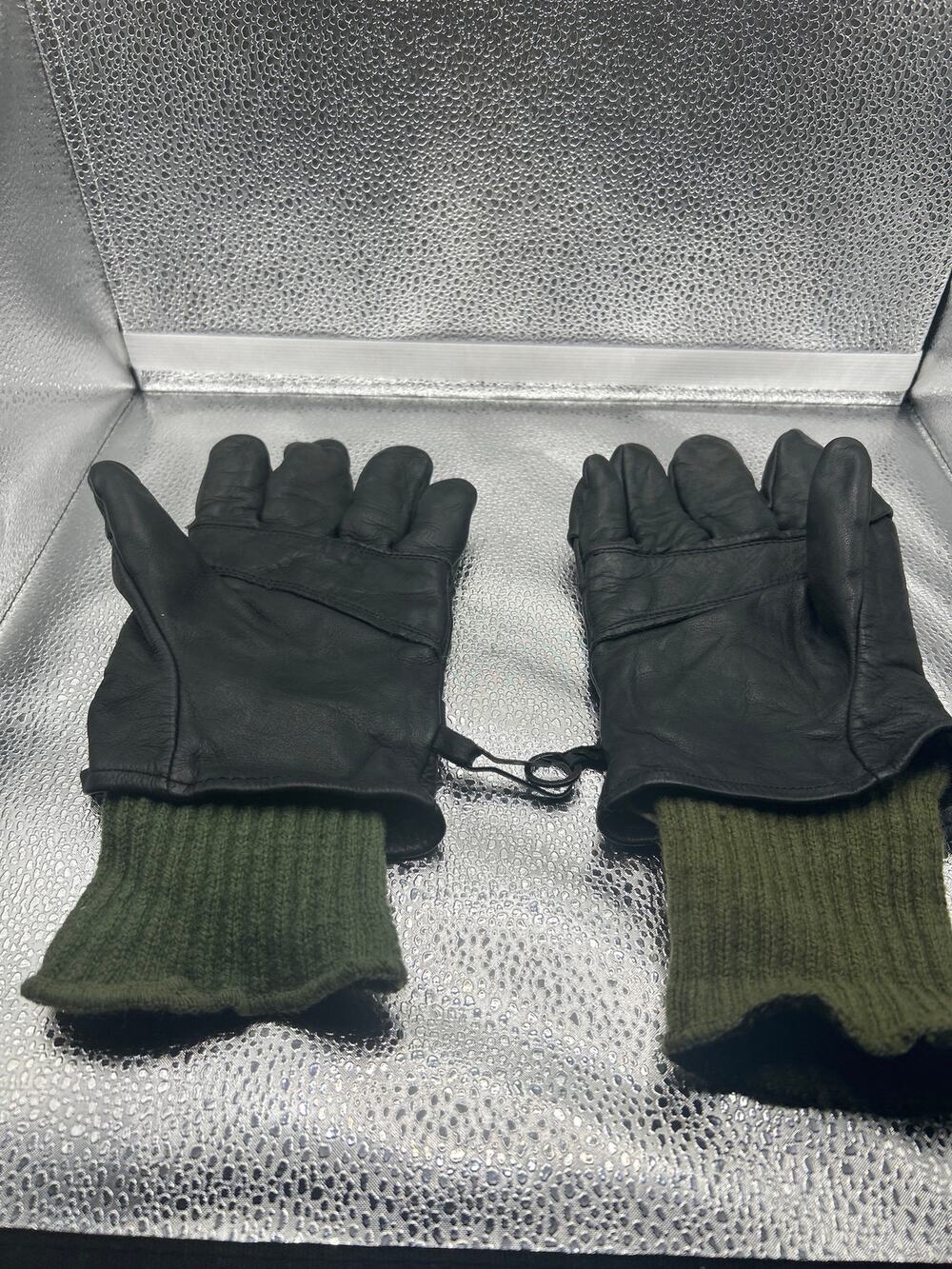 Vintage Illinois Glove Company US Military Leather Gloves Size 3 w Liners